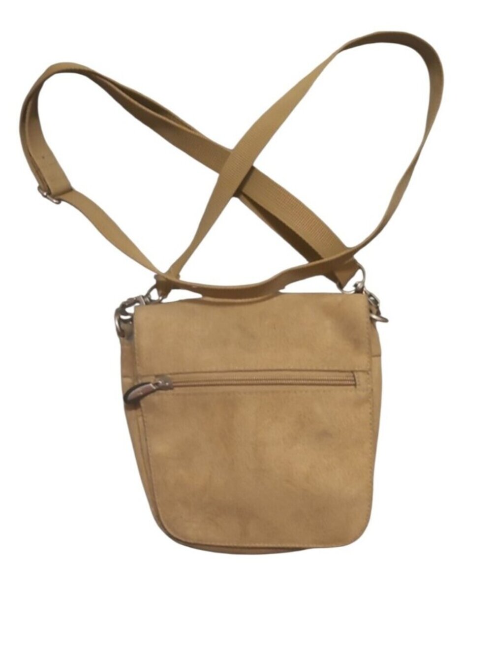 Travelon Suede Crossbody Bag in Tan